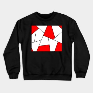 Geometric abstract - red, white and black. Crewneck Sweatshirt